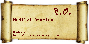 Nyári Orsolya névjegykártya