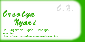 orsolya nyari business card