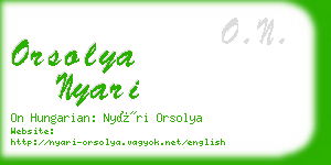 orsolya nyari business card